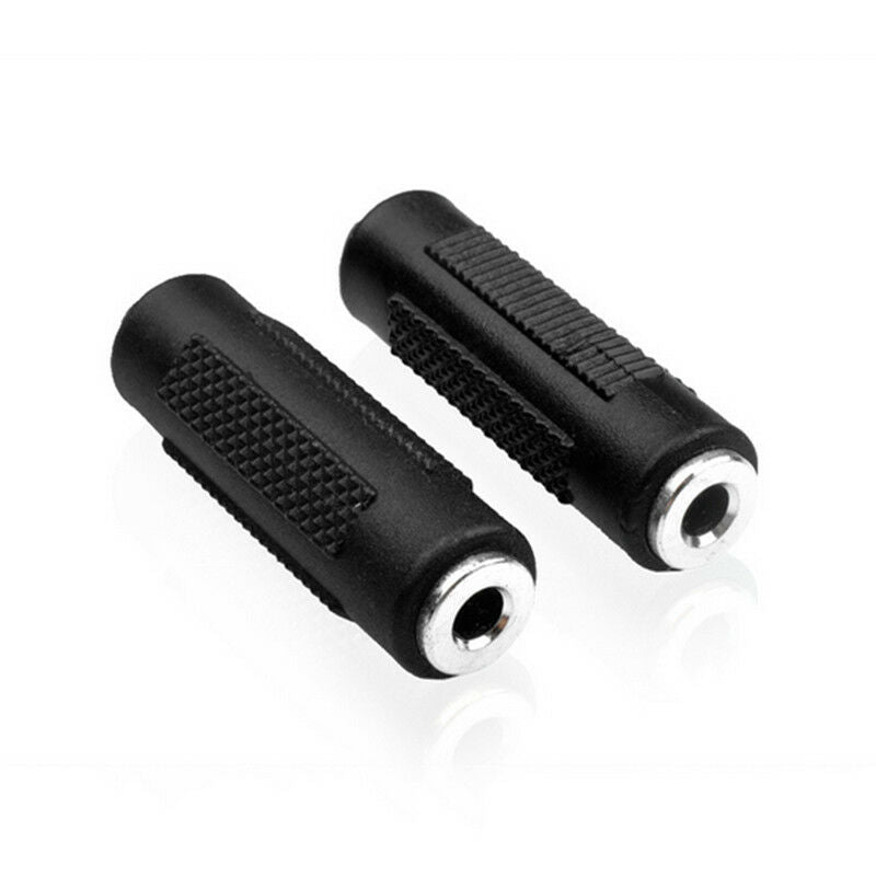 2PCS Stereo 3.5mm Aux Female to Female F/F Jack Coupler Audio Adapter Converter
