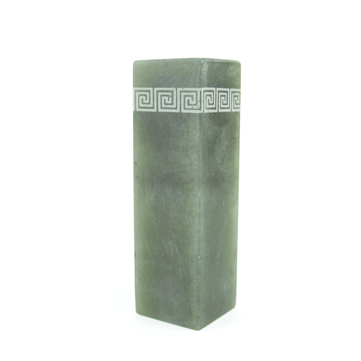Green Frozen Jade Chinese Traditional Art Carving Seal Sculpture Name DIY Stone