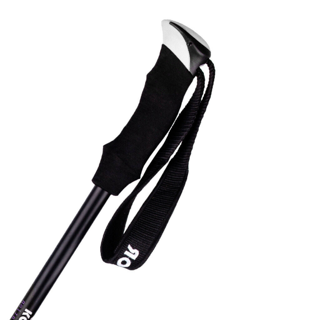 Telescopic Hiking Trekking Pole Adjustable Alloy Walking Stick   Purple