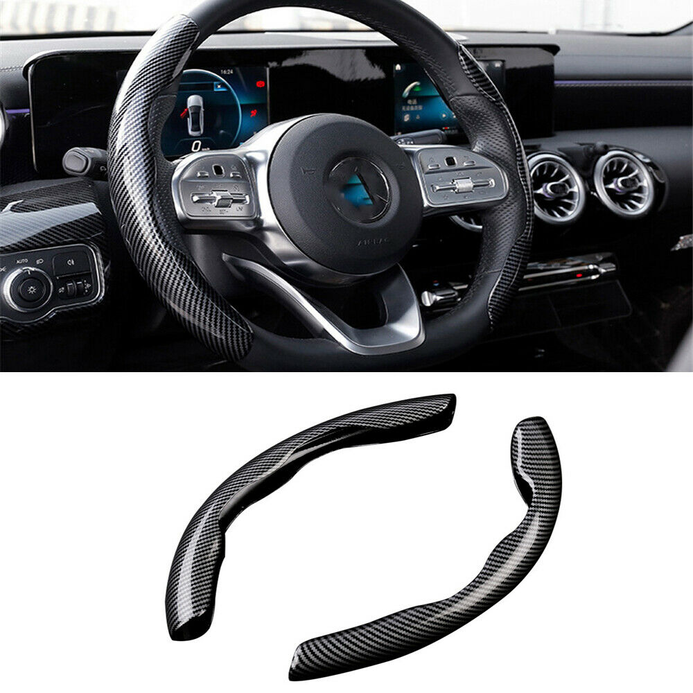 Carbon Fiber Look Car Interior Steering Wheel Booster Cover Modification Supply