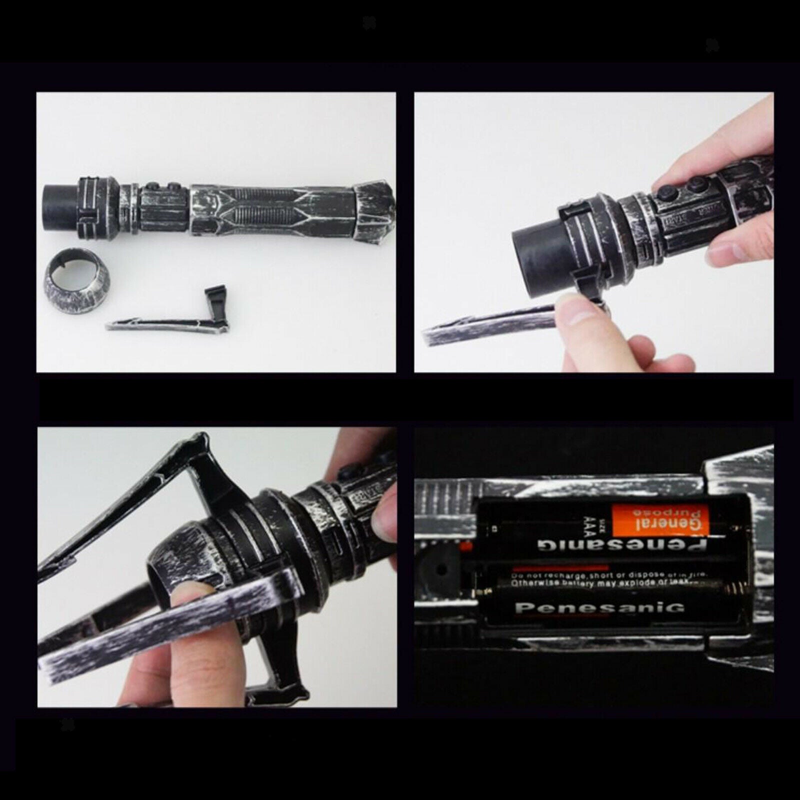 Expandable Light Saber LED 7 Colors Flashing  with Sound Dress Up Gift
