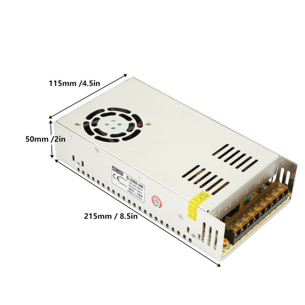 AC 36V/10A Strip Switching Power Supply Driver Adapter LED Voltage Converter