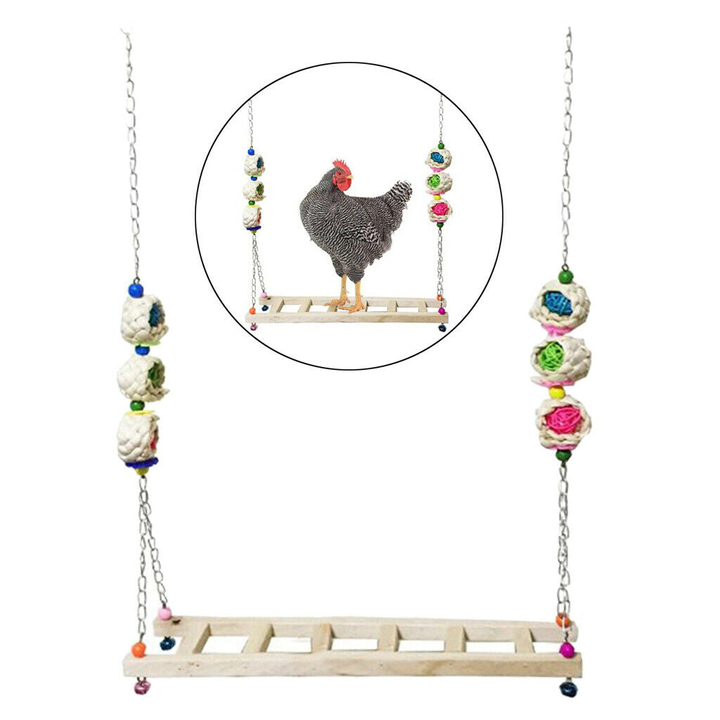 Chicken Ladder Wooden Perch Chicken Hens Large Birds Canary Ladder-B