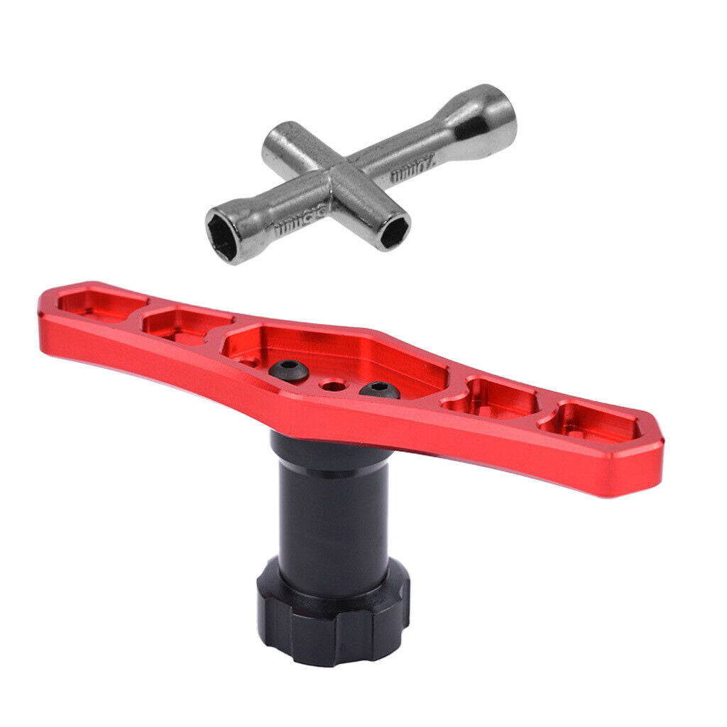 17mm Wheel Hex Nuts Sleeve Wrench & Cross Wrench Set for 1/8 1/10 RC Car Truck