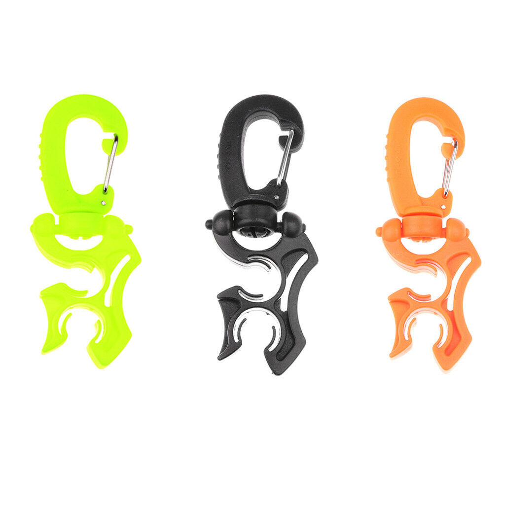 3pcs Scuba Diving Regulator Silicone Double Hose Holder with Clip 100 x 35mm