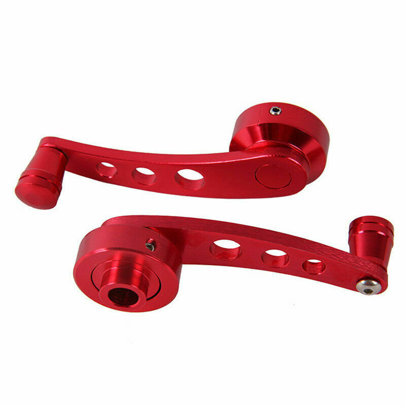One Pair Red Auto Vehicles SUV Glass Window Winder Crank Handle Knob Accessories