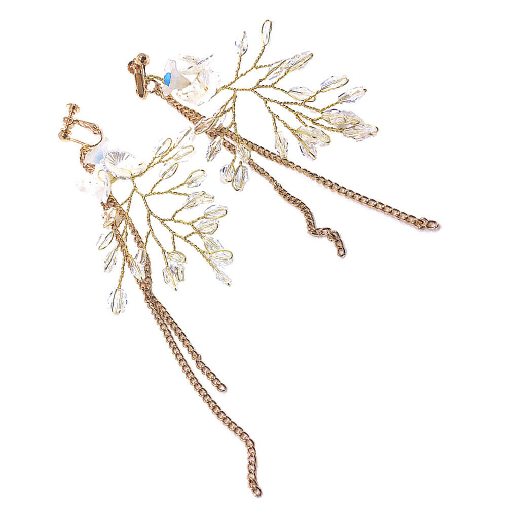 Elegant Crystal Rhinestone Dangle Drop Earrings Wedding Pageant Prom Jewelry