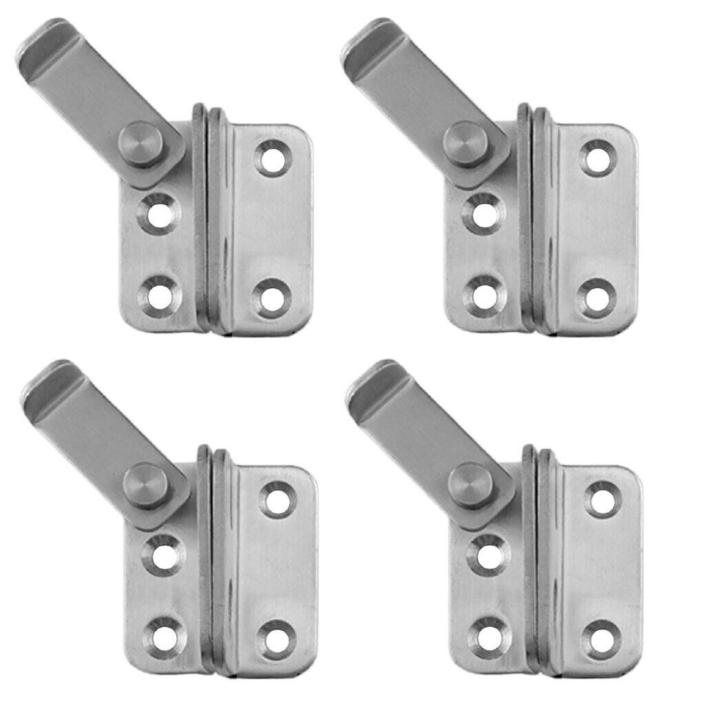 4pcs Stainless Steel Hasp Latch Lock Sliding Door for Window Gate Cabinet Buckle