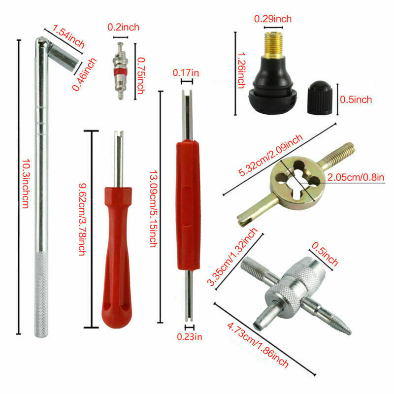 25 PCS Tire Valve Stem Puller Tools Set Car Tire Plug Core Remover TR412 Stems