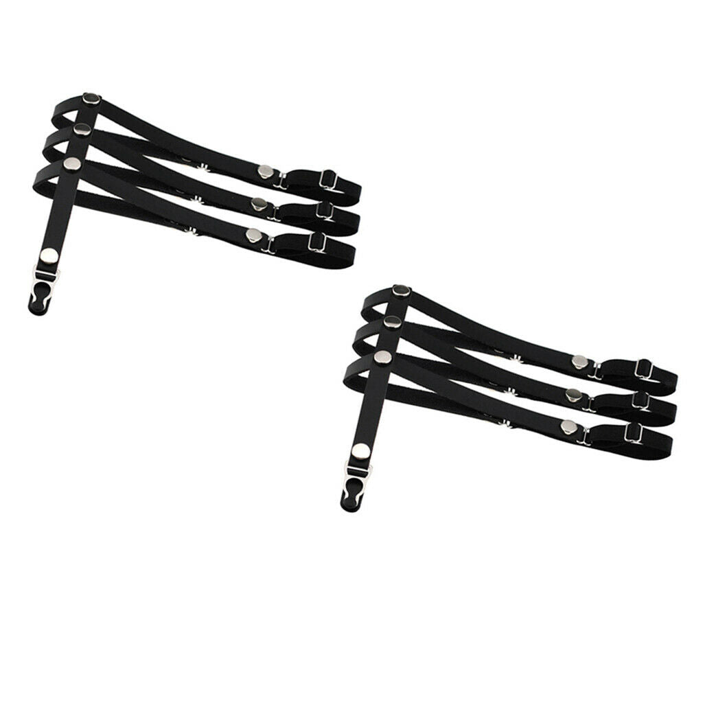 1 Pair Women Garter Belt Punk Rivets Leg  Thigh Harness with Metal Clips