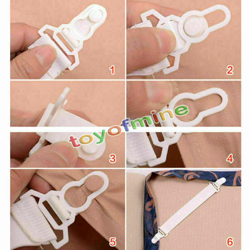 8x Bed Sheet Mattress Fasteners Elastic Grippers Blankets Clip Holder Strap AU