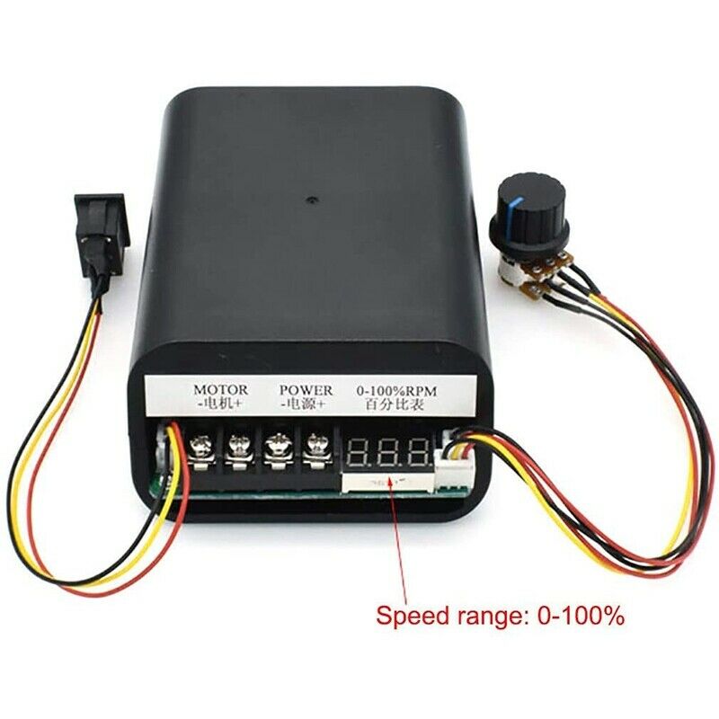 DC Brush Motor Speed Controller DC10-55V Forward Reverse with Digital Display&M3