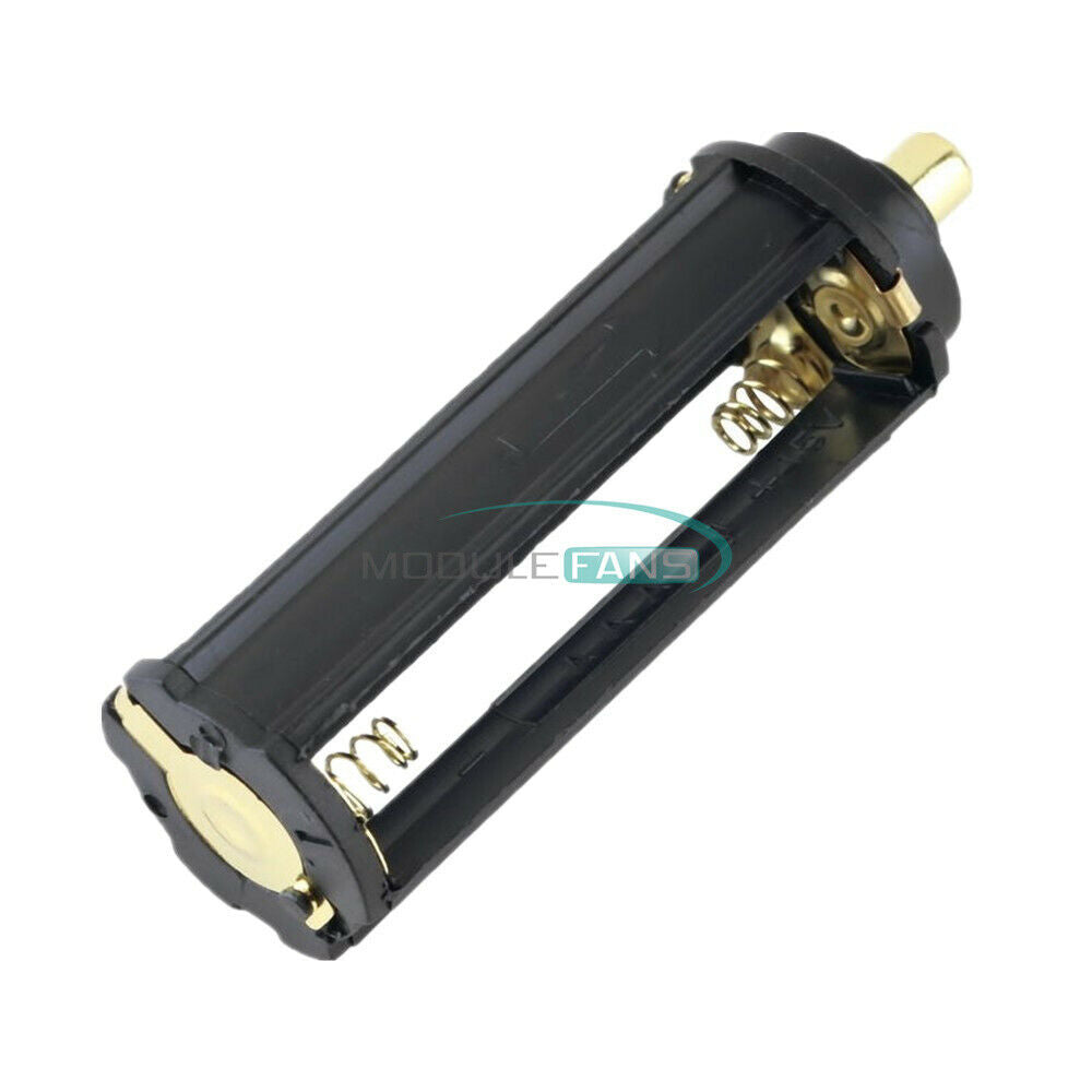 4PCS Black Cylindrical 3AAA Plastic Battery Holder Case Box For Flashlight Lamp