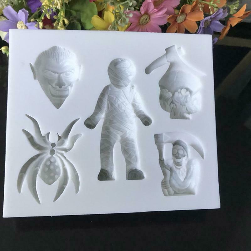 Halloween Fondant Mold Silicone Chocolate Candy Mold Cupcake Baking Tool Kitchen