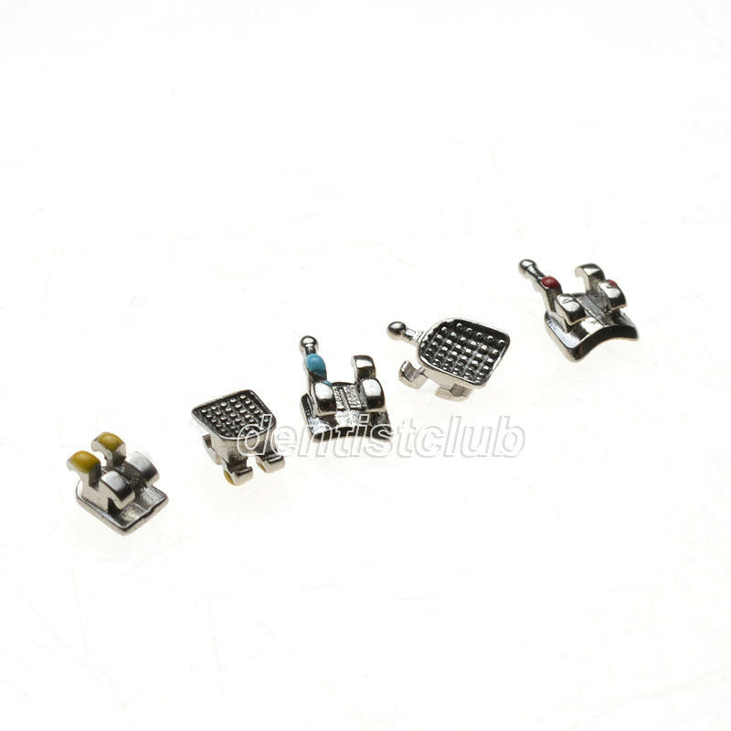 20XAZDENT Dental Metal Orthodontic Brackets Braces MIM Mini Roth.022 Hooks 3 4 5