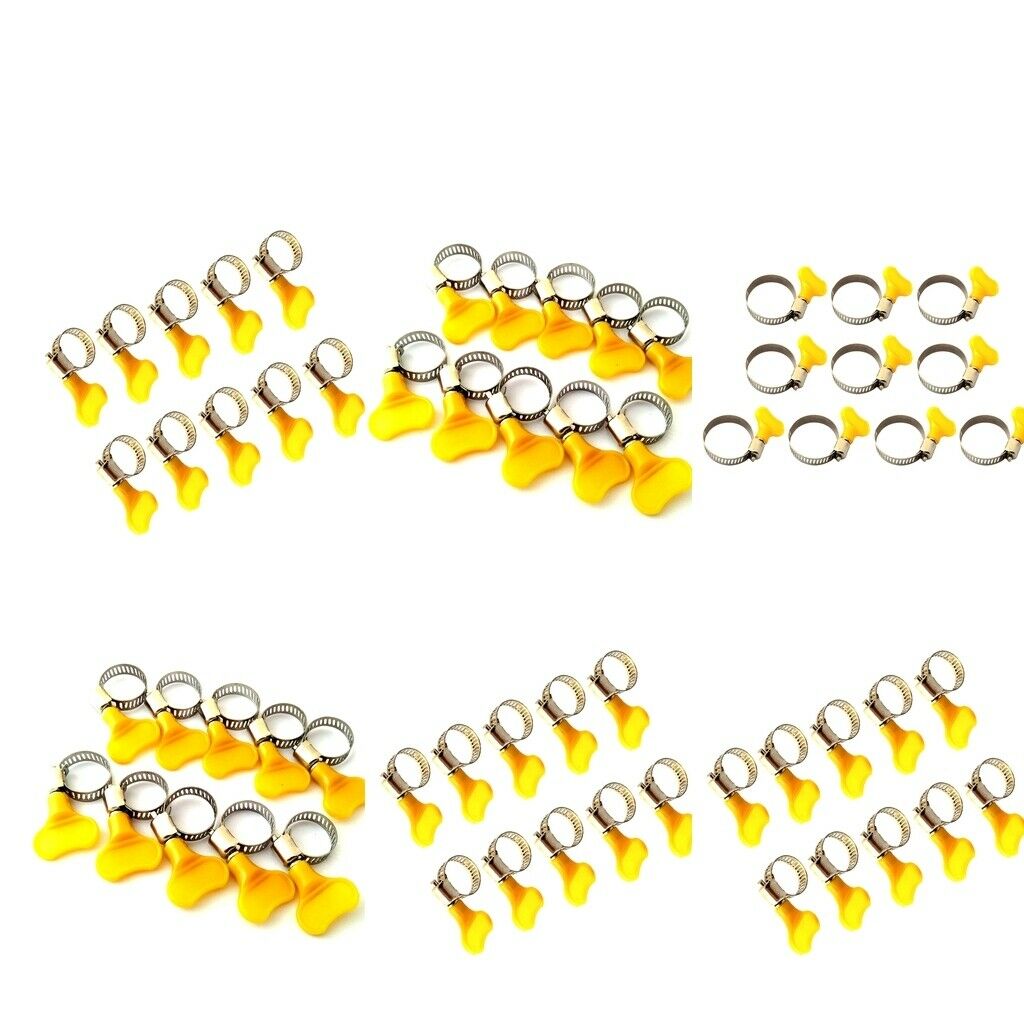60pcs Homebrew Hose Clamp Handle Pipe Clips for Water Tube Household Tools