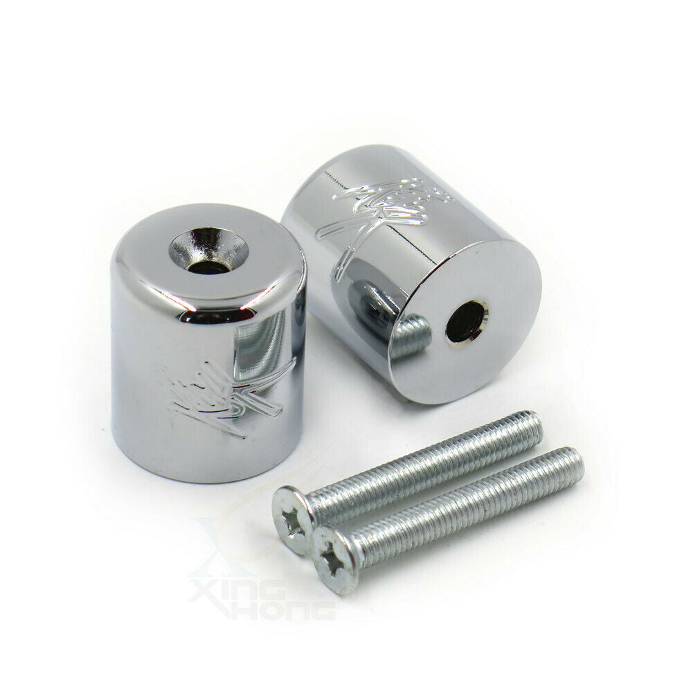 For 99-12 Suzuki  Hayabusa Gsx1300R Chrome Kanji Hand Bar Ends