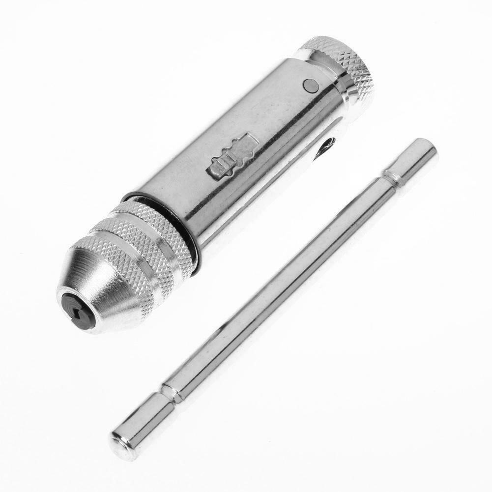 5pcs T-handle Screw Tap Ratchet Taps with Spanner Wrench Drift Holder Tool Set