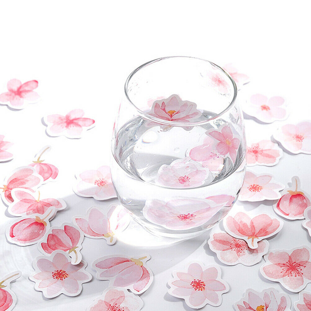 45pcs/pack Cherry Sakura Journal Stickers DIY Diary Stationery Stickers .l8
