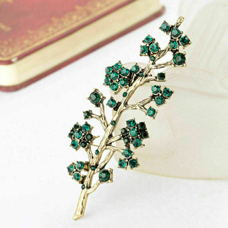 betsey johnson Fashion Rhinestone Crystal Flower Brooch Pin Art Deco