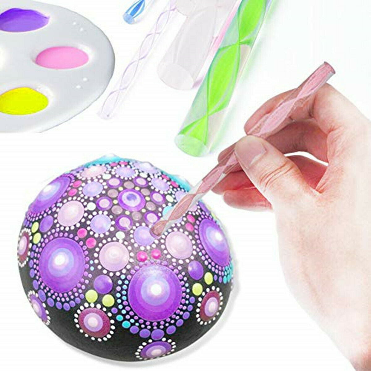 25pcs/set Mandala Dotting Tools Rock Painting Kit Dot Nail Art Pen Paint Stencil