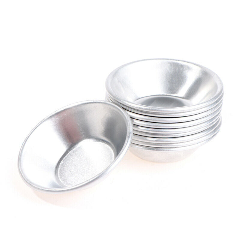 25Pcs Aluminum Alloy Egg Tart Molds Round Shape Cupcake Mini Pie Baking MoldsI7
