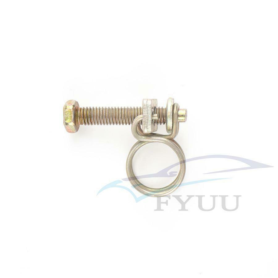 50PCS M12 Double Wire Hose Clamp Pipe Clip Screw Bolt Tight Adjustable Clamps