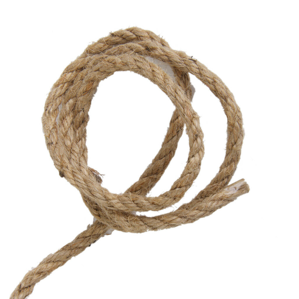 4mm Natural Sisal Rope hessian Craft Twisted Twine Braided Rope Cat Scratching