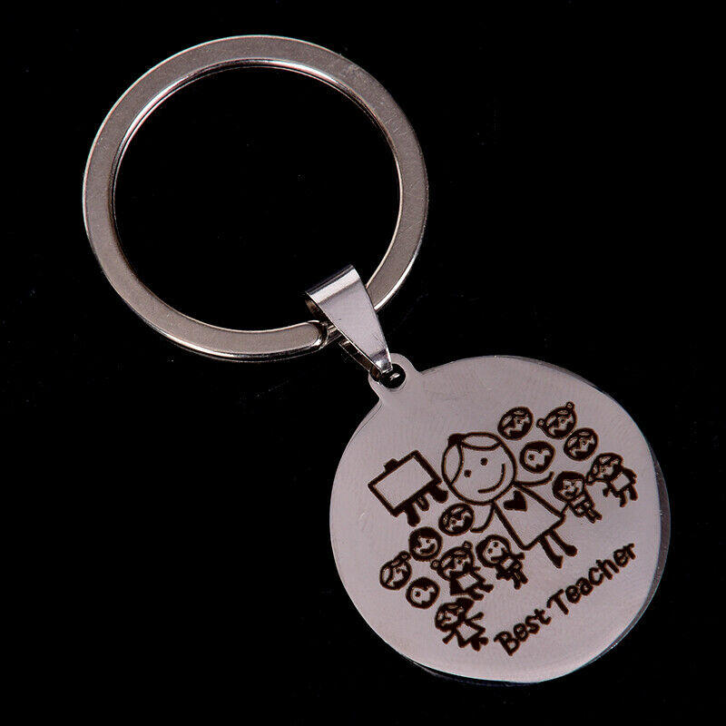 Engraved Keyring Thanks for Teacher Keychain Custom Name Gift for Teacher New US