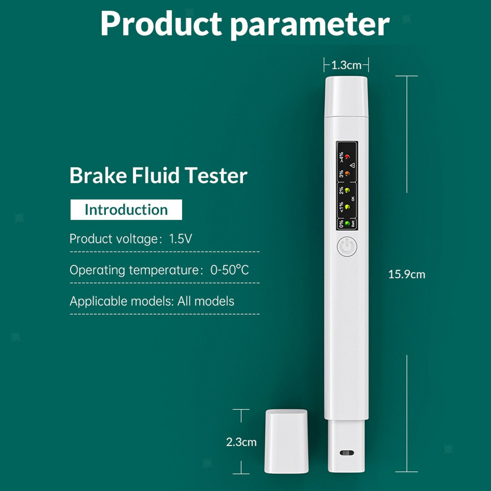Auto Car Brake Fluid Tester Detection Pen Diagnostic Tools w/LED Indicators