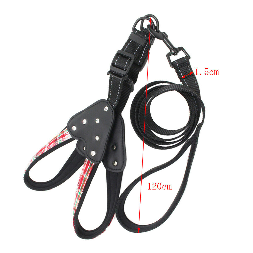 Christmas Adjustable Pet Dog Vest Harness Puppy Leash Training Collar Red S