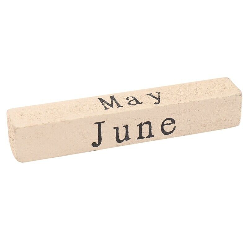 Wooden Perpetual Calendar Retro Rustic Design Living Room Decoration Diy YearlN3