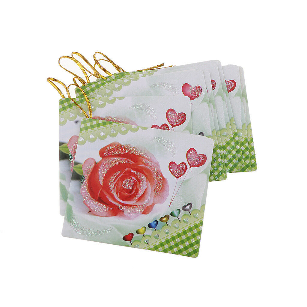 160pcs Rose Greeting Message Cards Hanging Notes Cards Party Decoration