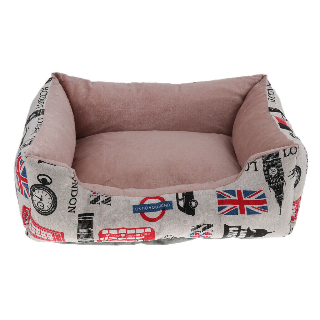 Washable Short Plush Cotton Dog Sofa Nest Kennel Sleep Bed  Car printing