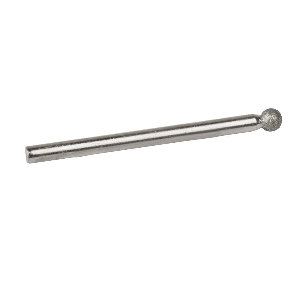 6pcs/set 45mm Diamond Coated Round Ball Shape Grinding Burrs Bit Shank Grits