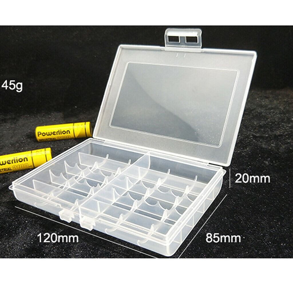 Battery Clear Hard Storage Case Holder Box AA/AAA Rechargeable Batteries