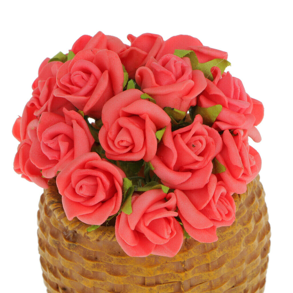 100 Xmini Artificial Roses Flowers Bouquet Home Wedding Bridal