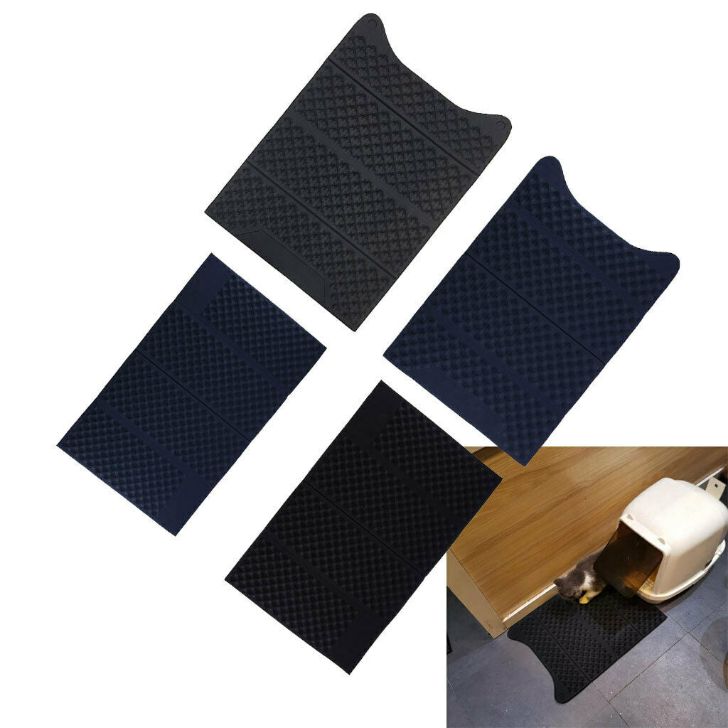Pet Foldable Moistureproof Pad Pet  Litter Mats for Small Pet Cat Black-1