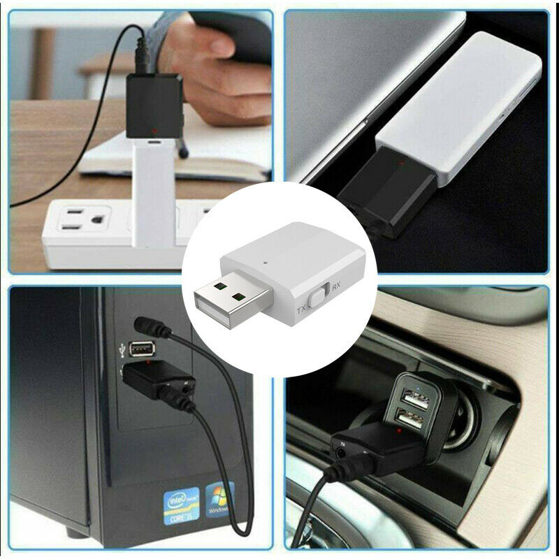3 In 1 USB Bluetooth 5.0 Audio Transmitter/Receiver Adapter For TV PC Hea.l8