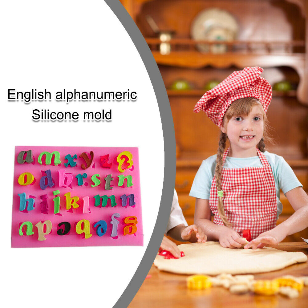 3pcs/set Letter Number Alphabet Silicone Molds Fondant Cake Decorating Tools LIN