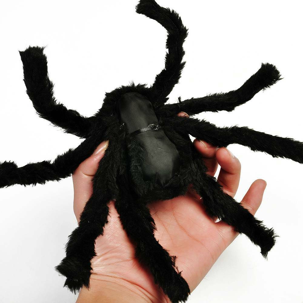 Giant Spider Halloween Decoration Haunted House Prop Indoor Outdoor Party Black