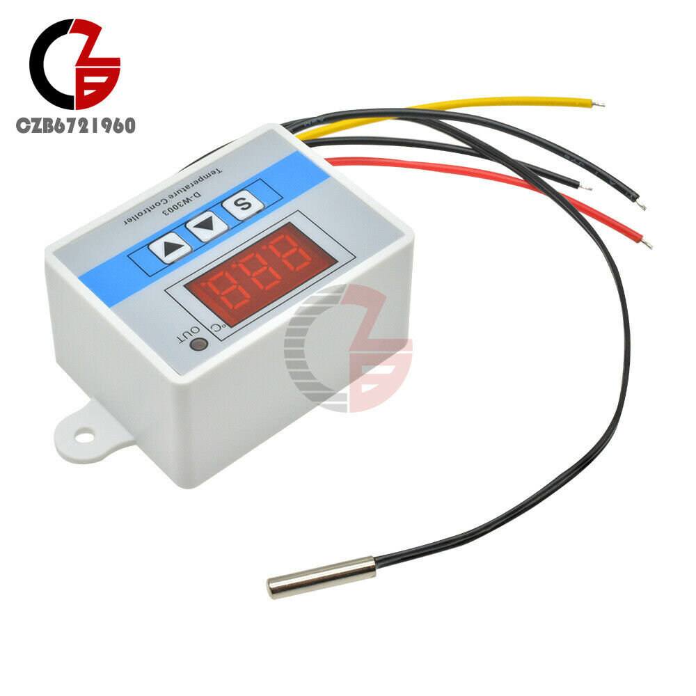 W3003 DC12V Digital LED Intelligent Temperature Controller Thermostat NTC Sensor