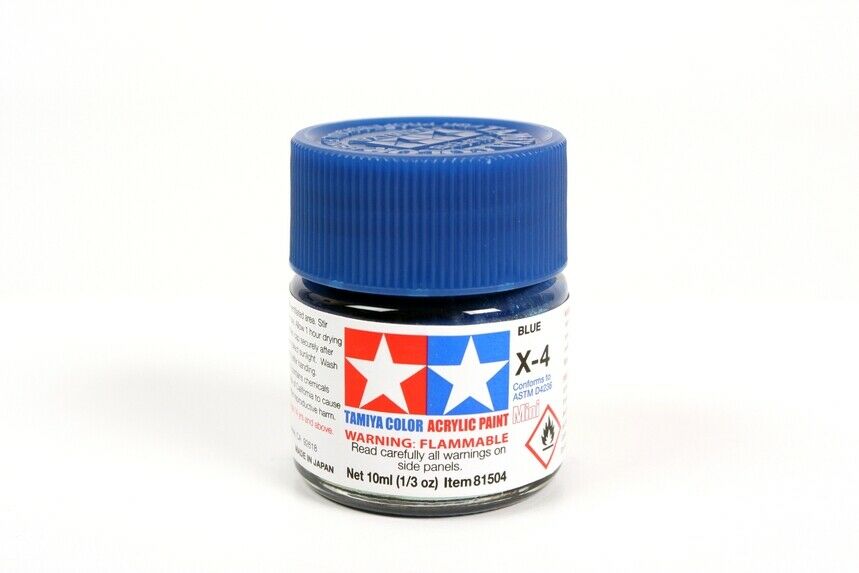 81504 Tamiya Paint & Accessories Acrylic Mini X-4 Blue Modeling Crafting