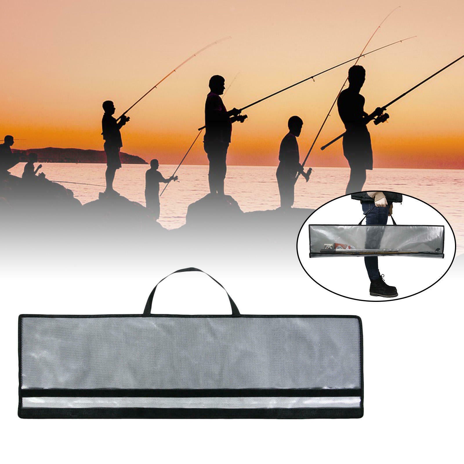 Simple Fishing Pole Bag Storage Bag PVC Transparent Foldable Storage Bag