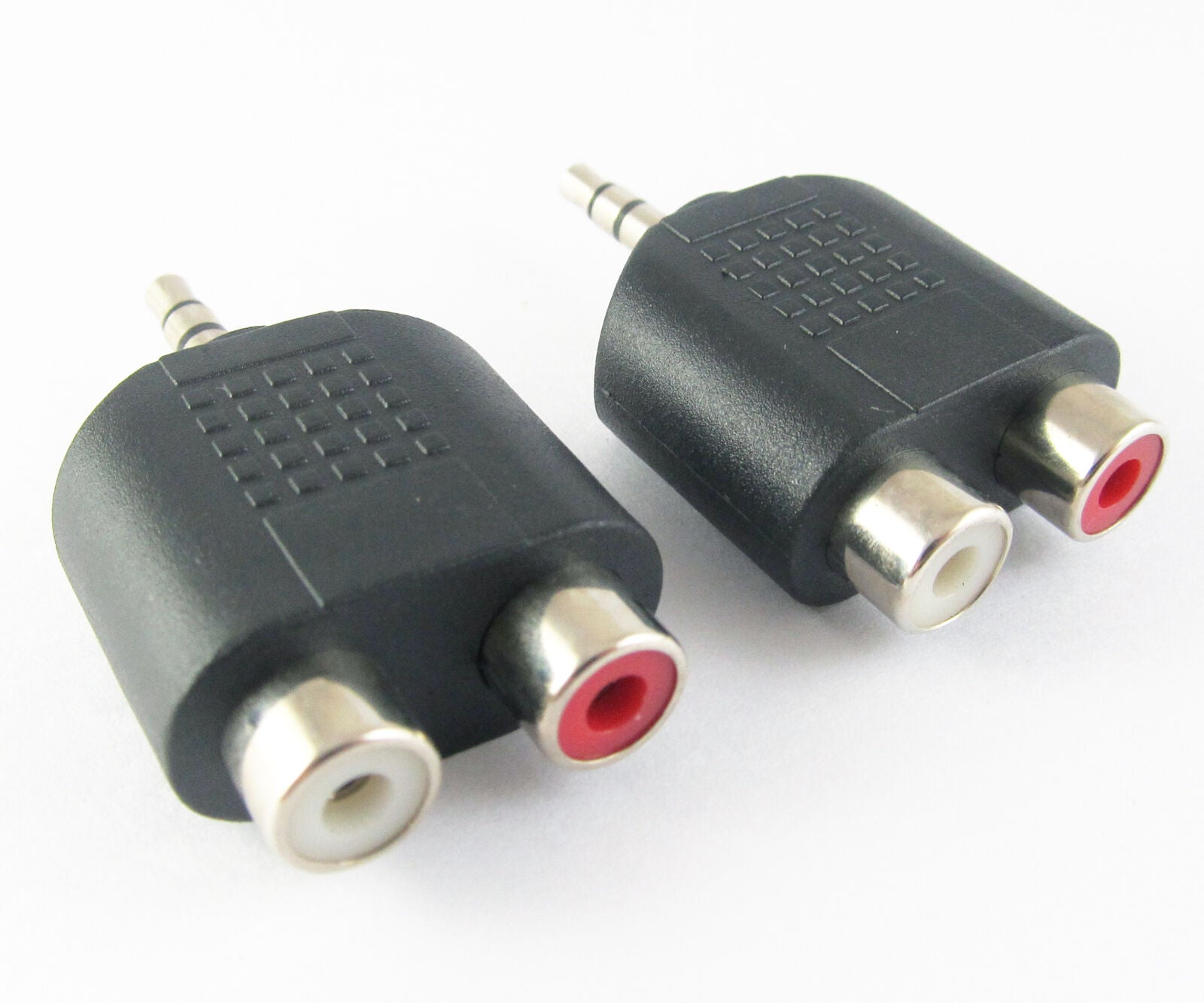 10pcs 3.5mm Stereo Male to 2 RCA Female Jack Twin Phono Y Splitter Audio Adapter