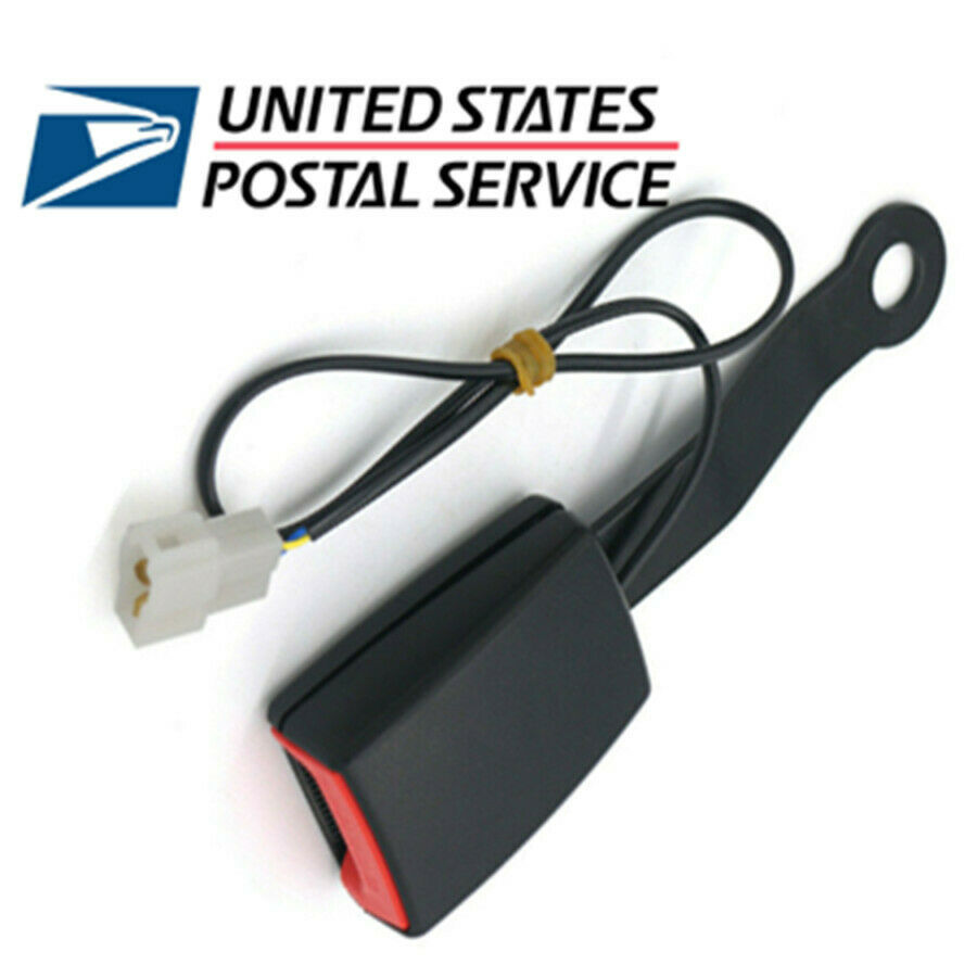 1PC Car Front Seat Belt Buckle Padding Socket Plug Connector with Warning Cable