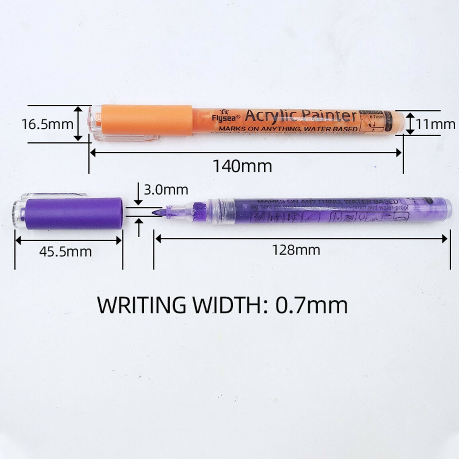 28x Acrylic Paint Pens Fine Tip Metal DIY Painting Markers Coloring Writing