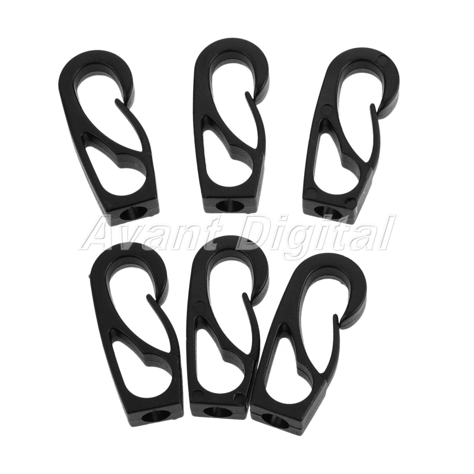 6Pcs Kayak Cord Hooks Canoe Elastic Rope End Buckle Esential Boat Clasp Botton