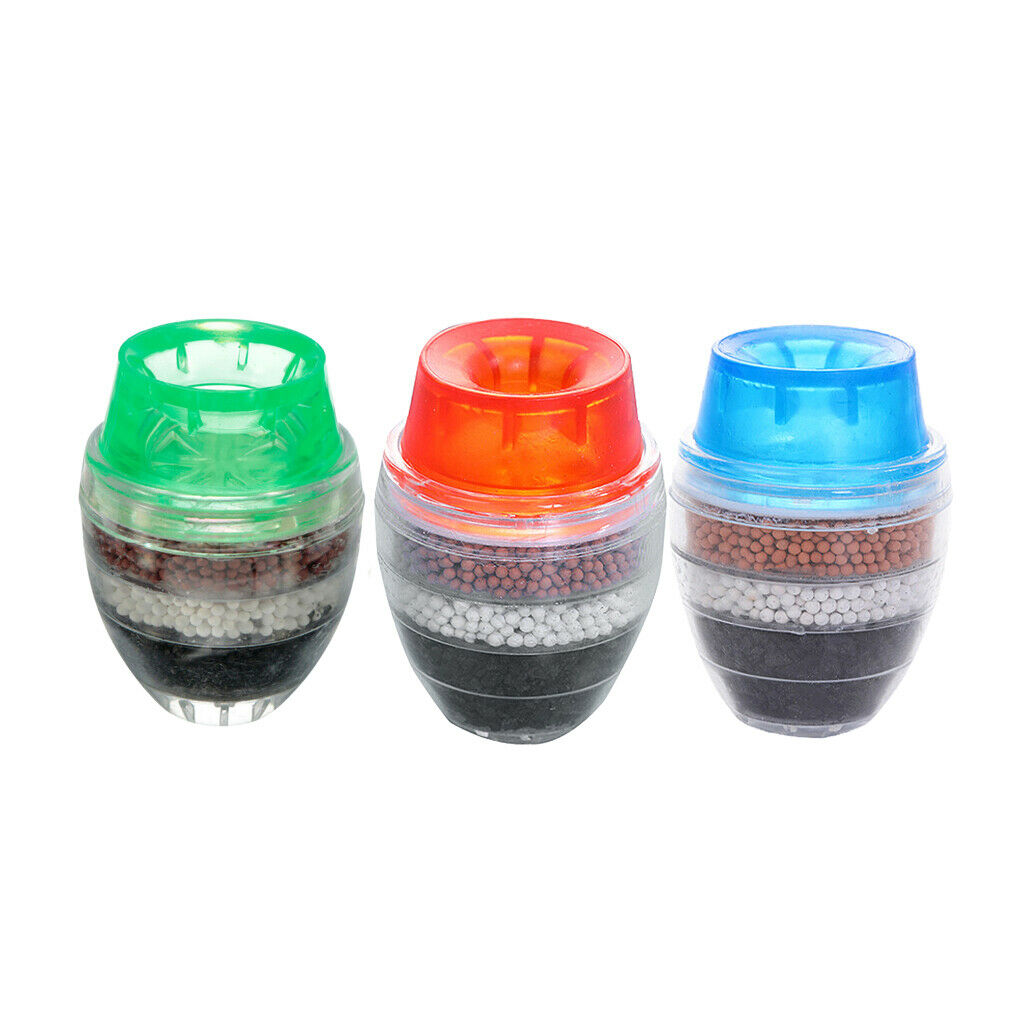 3Pcs Mini Faucet Tap Water Filter Water Softener Anti-Splash Universal