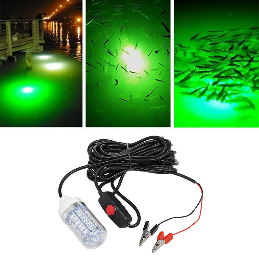 12V 15W 108 LED Submersible Fishing Light Underwater Crappie Light Finder Lure